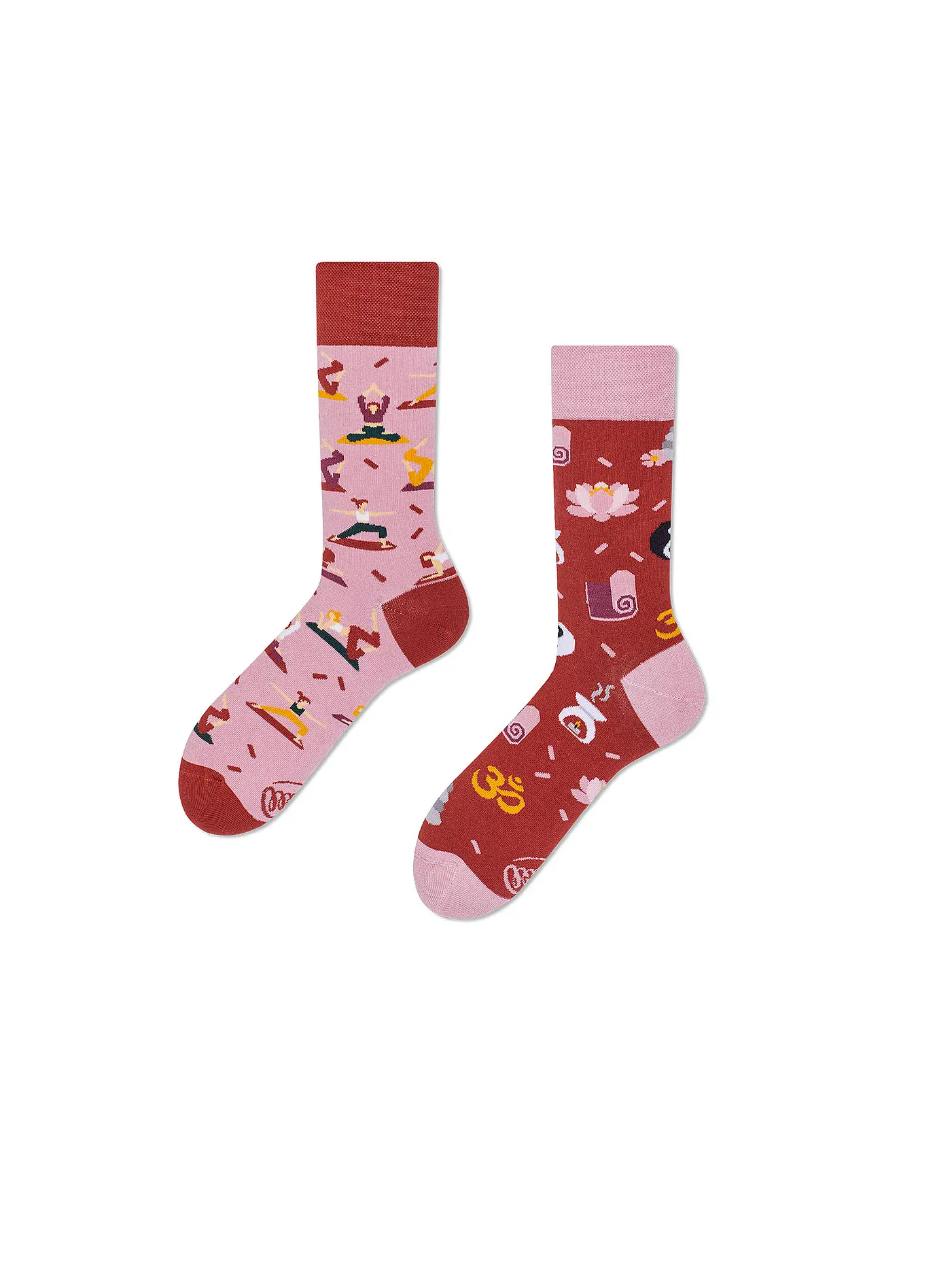 MANY MORNINGS | Damen Socken NAMASTE altrosa | 